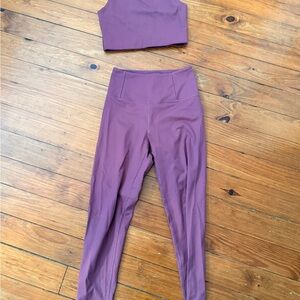 Girlfriend Collective Mauve Leggings Set
